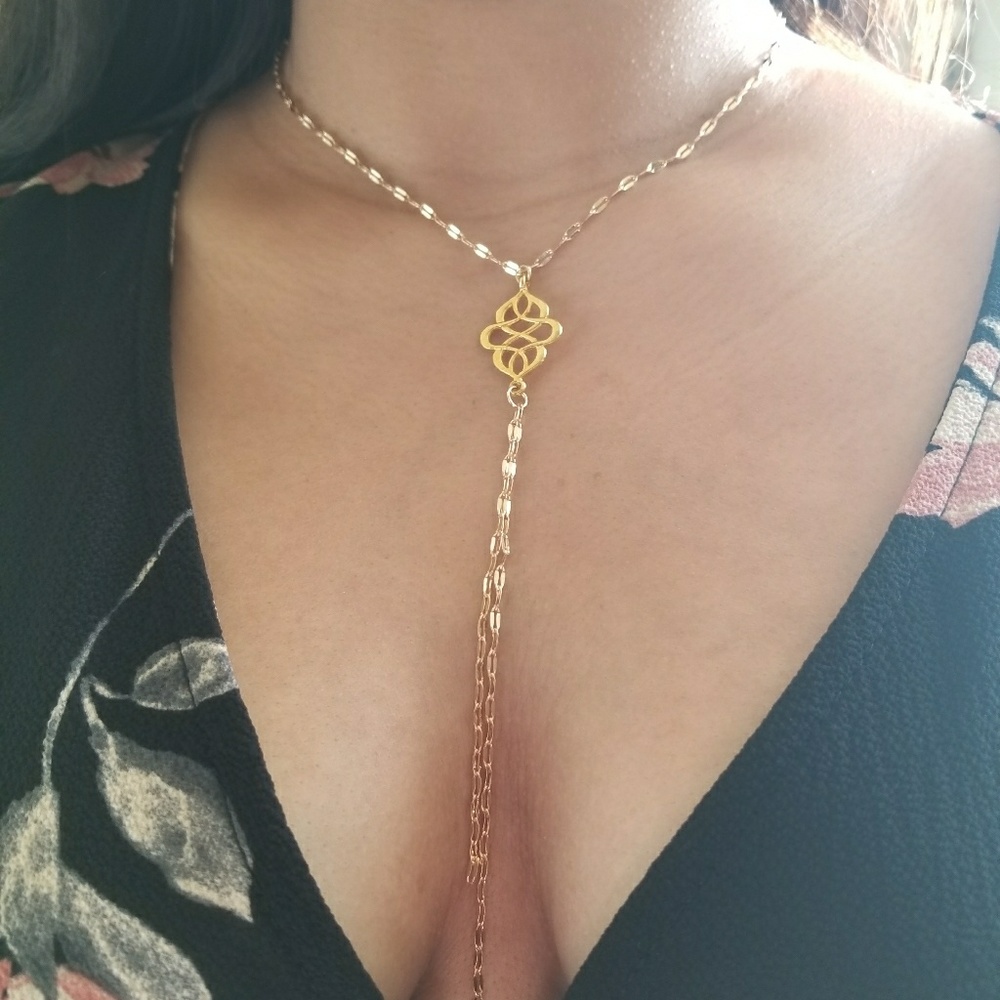 Monogram Y Necklace Lariat